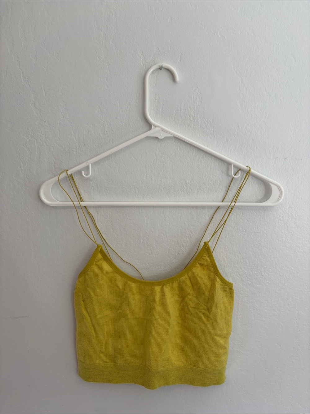 Urban Outfitters out from under Yellow Double-Strap Cropped Ribbed Camisole